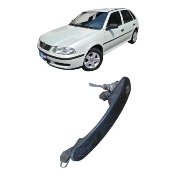 Maçaneta Externa Porta Dianteira Direita Volkswagen Gol 2000 Prateado Dianteira
