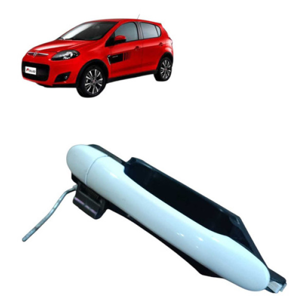 Maçaneta Externa Tras Esquerda Fiat Palio Attract 1.0 2016 Branco Traseira