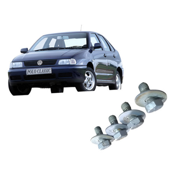 Jogo De Parafusos Da Tampa Traseira Vw Polo Classic 1999 Prateado