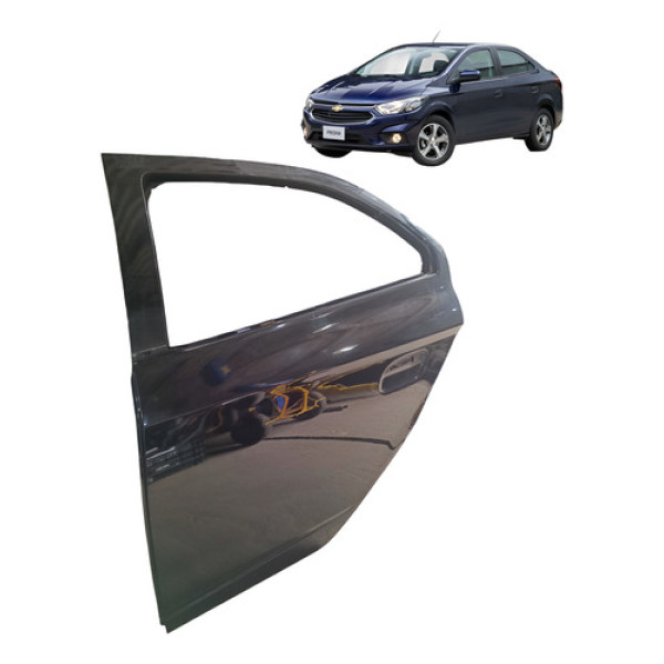 Porta Traseira Esquerda Chevrolet Prisma 1.4 Eco Null Traseira Esquerdo Preto