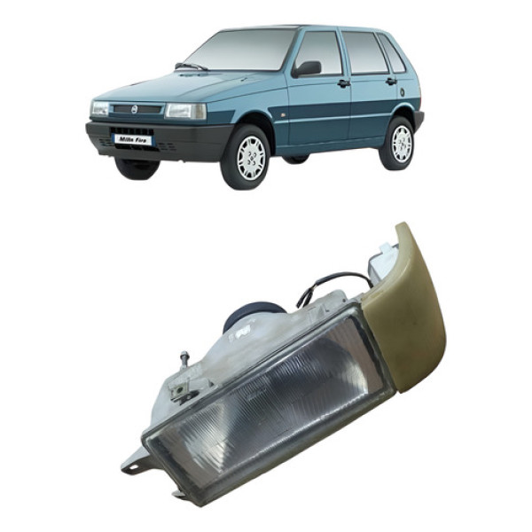 Farol Dianteiro Esquerdo Fiat Uno Mille 2003 Esquerdo/motorista