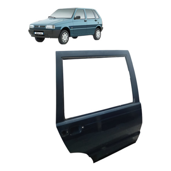 Porta  Traseira Lado Direito Fiat Uno Mille 2003 Traseira Direito Azul