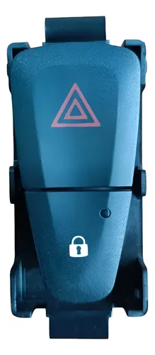 Botao Alerta Com Trava Porta Renault Logan 1.6 2021 Preto