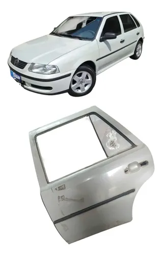 Porta Traseira Esquerda Com Detalhes Do Volkswagen Gol 2000 Traseira Esquerdo Prateado