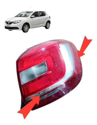  Lanterna Traseira Lado Direito Renault Sandero  2018 Direito/passageiro Branco