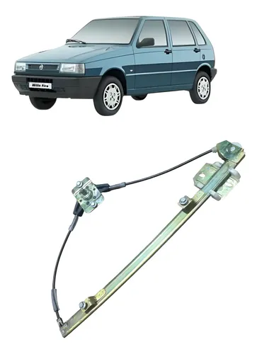 Máquina Da Porta Dianteira Direita Fiat Uno Mille 2003 Preto