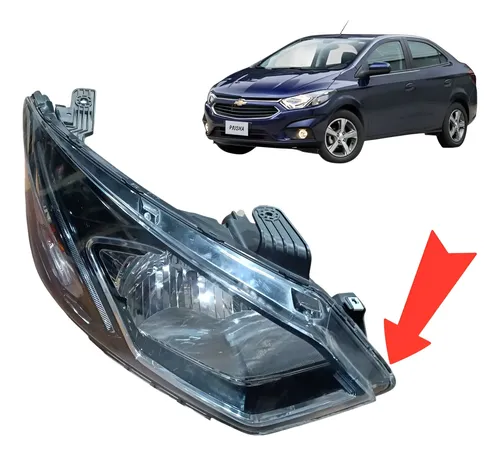 Farol Dianteiro Direito Com Detalhe Chevrolet Prisma 2017 Direito/passageiro