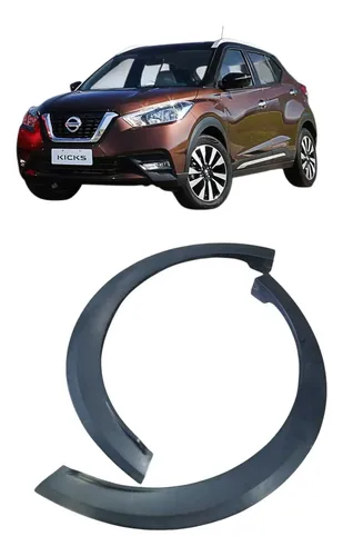 Par De Molduras Para-choque Traseiro Nissan Kicks Ano 2020 Preto