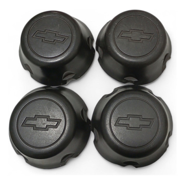Jogo Calota Central Roda Gm S10 Blazer 1995 A 2011 C/detalhe Preto