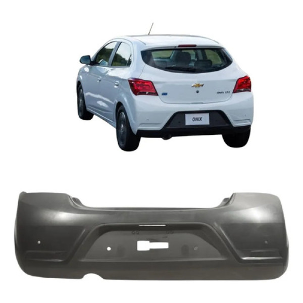 Parachoque Traseiro Onix 2017 2018 2019 Gm 52157563 C/furo Preto