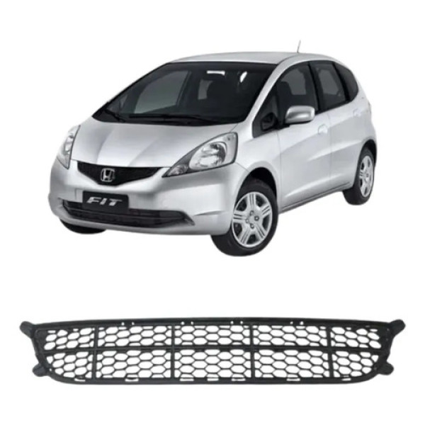 Grade Inferior Honda Fit 2013/2014 Preto Fosco