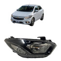 Farol Direito Led Ônix Prisma 2017 A 2020 Manual Friso Preto Direito