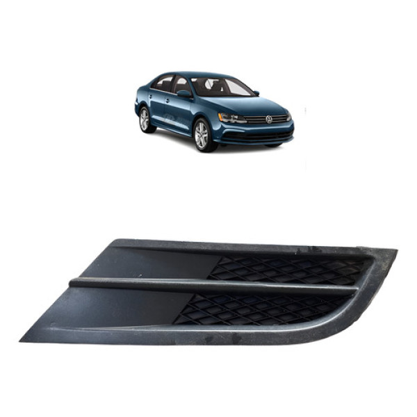 Moldura Tampa Farol Neblina Lado Direito Jetta 2015 2016 Preto Direito