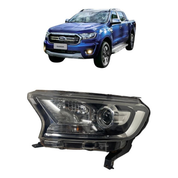 Farol Esquerdo Ranger Xlt S/led 2017 2018 2019 20 2021 2022 Esquerdo/motorista