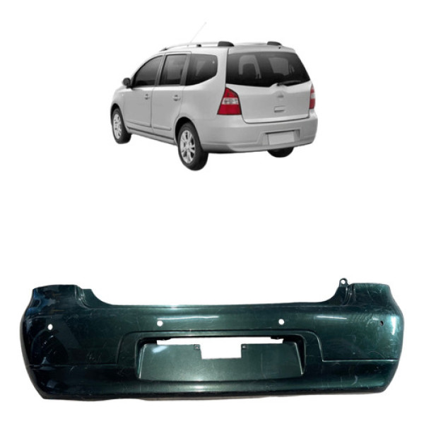 Parachoque Traseiro Nissan Livina 2009 A 2012 Verde