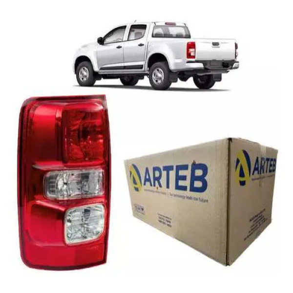 Lanterna Traseira Esquerda Sem Led Chevrolet S10 2013 A 2023 Esquerdo/motorista Vermelho