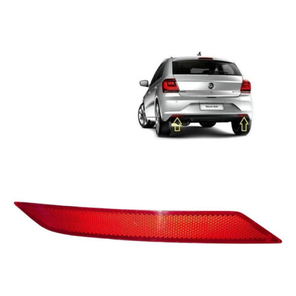 Refletor Parachoque Direito Traseiro Gol G7  Vermelho