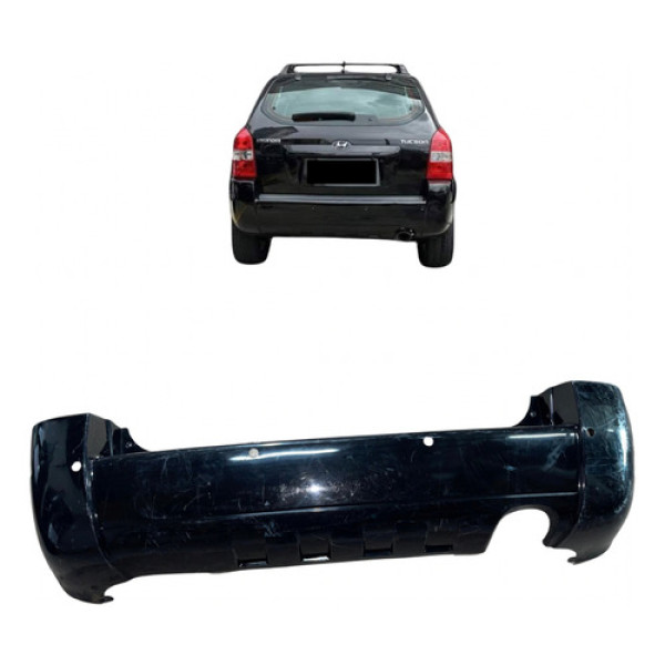 Parachoque Traseiro Tucson 2005 A 2013 2014 2015 Com Furo Preto