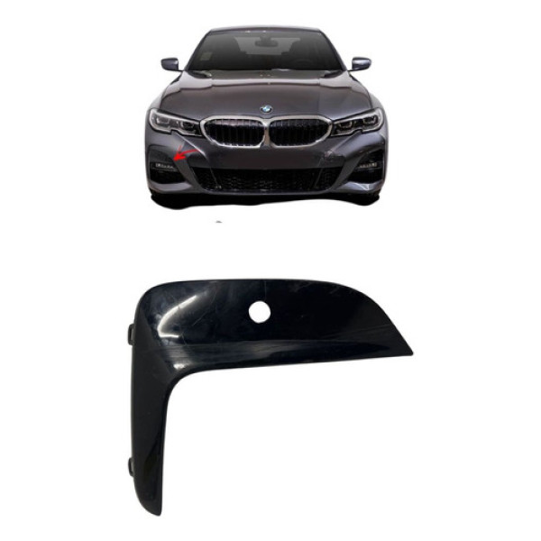Moldura Grade Milha Direito Parachoque Bmw 320i 2019 A 2021  Preto Direito