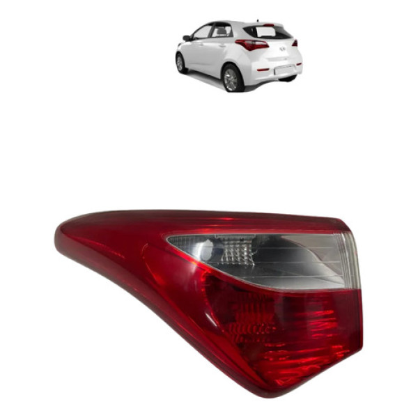 Lanterna Traseira Esquerda Bicolor Hyundai Hb20 2013 A 2018 Esquerdo/motorista Vermelho