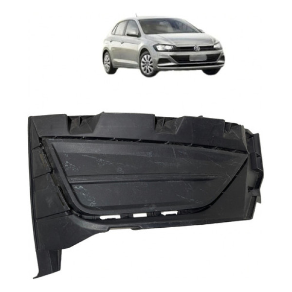 Moldura Suporte Farol Milha Esquerdo Polo Virtus 18/22  Preto Esquerdo