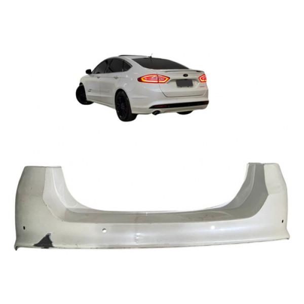 Parachoque Traseiro Fusion C/furo Sensor Lateral 2013 2016  Branco
