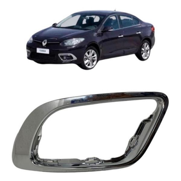Moldura Farol De Milha Direito Cromado Fluence 2014 A 2019 Cromado Direito