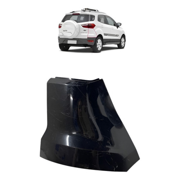 Polaina Ponteira Traseira Direita Ecosport 2017 18 19 20 21 Preto