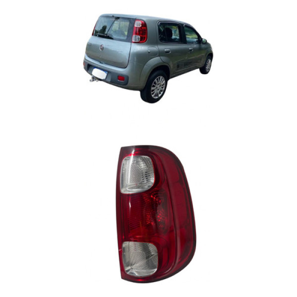 Lanterna Traseiro Direito Cristal Fiat Uno Novo 2011 A 2015  Direito/passageiro Vermelho