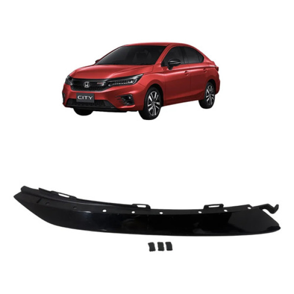 Moldura Do Farol Direito Original Honda City 22/25 Preto Preto