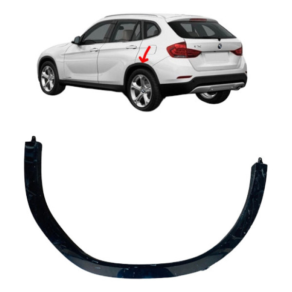 Moldura Paralama Traseiro Esquerdo Bmw X1 2010 A 2015 Preto