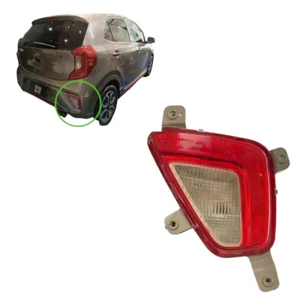 Lanterna Parachoque Traseiro Picanto Gt 2016 2017 2018 2019 Direito/passageiro Vermelho