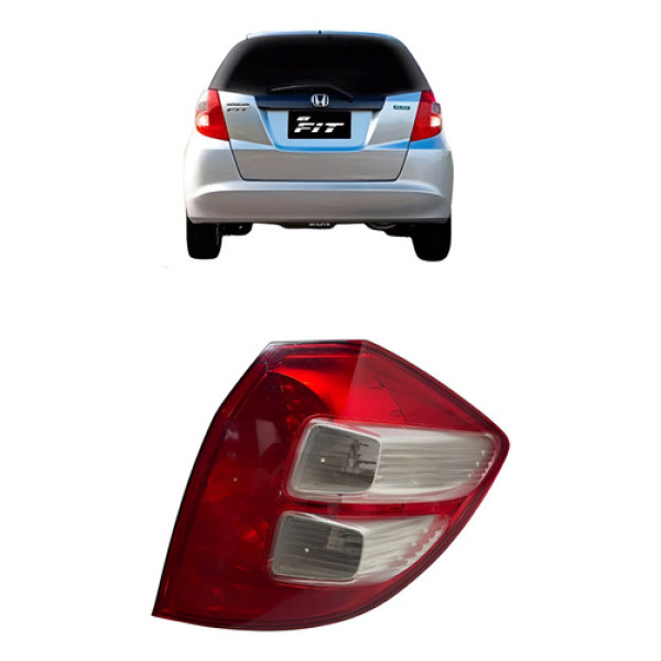 Lanterna Lado Direito Honda New Fit 2009/2014 Direito/passageiro Vermelho