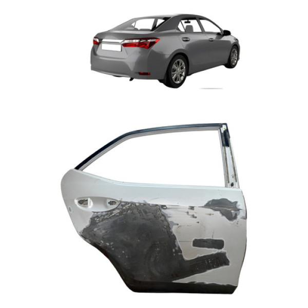 Porta Traseira Direita Corolla 2014 2015 2016 2017 2018 2019 Traseira Direita Branca
