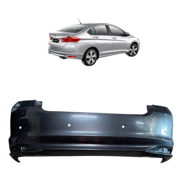 Parachoque Traseiro Honda City 2014 A 2016 Cinza-escuro