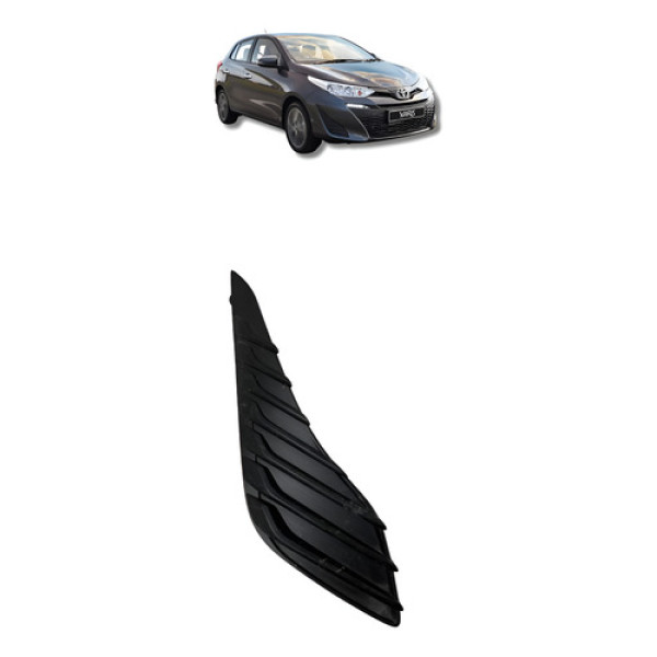Moldura P/choque Yaris Lado Direito 18/20 Novo Original Preto Direito