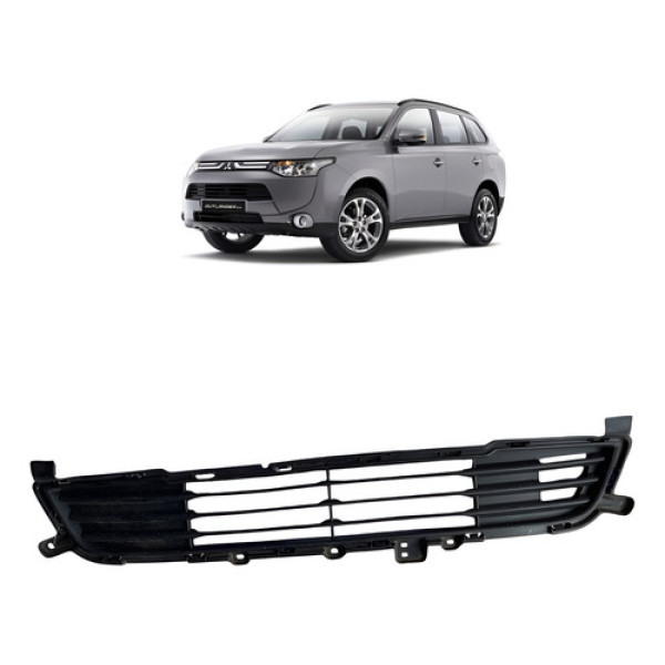 Grade Inf Parachoque Diant Outlander Gt 12 A 15 6402a233 Preto Fosco
