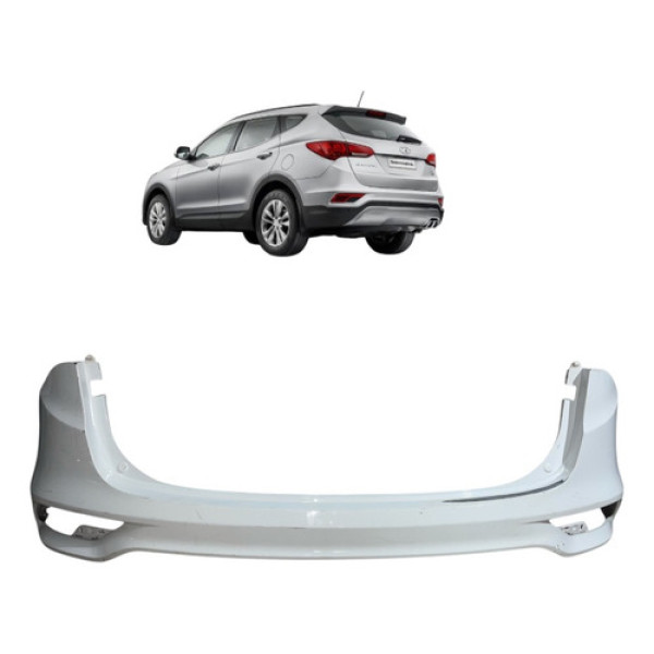 Parachoque Traseiro Hyundai Santa Fé 2016 2017 2018 2019 Branco