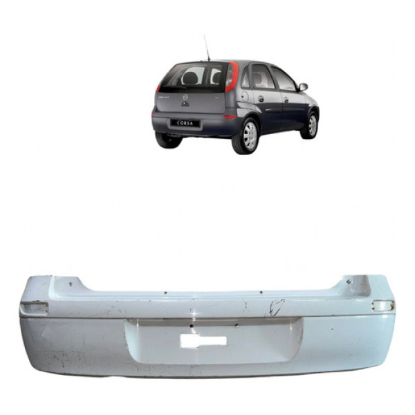 Parachoque Traseiro Corsa Hatch 2003 2004 2005 2006 A 2012 Branco