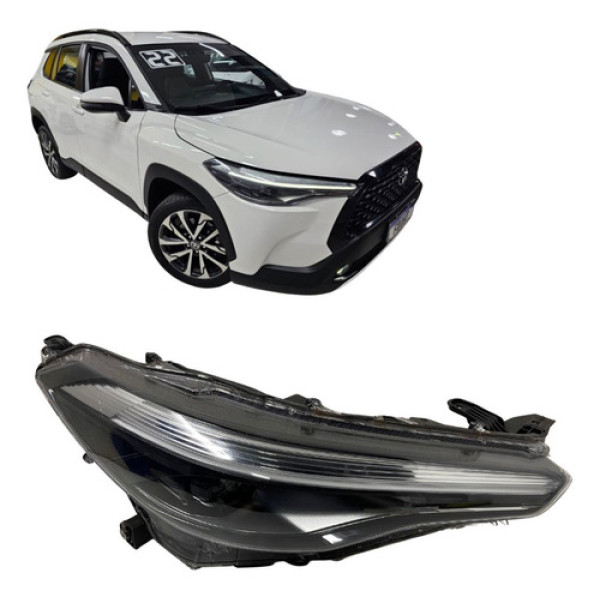 Farol Direito Led Corolla Cross 2020 2021 2