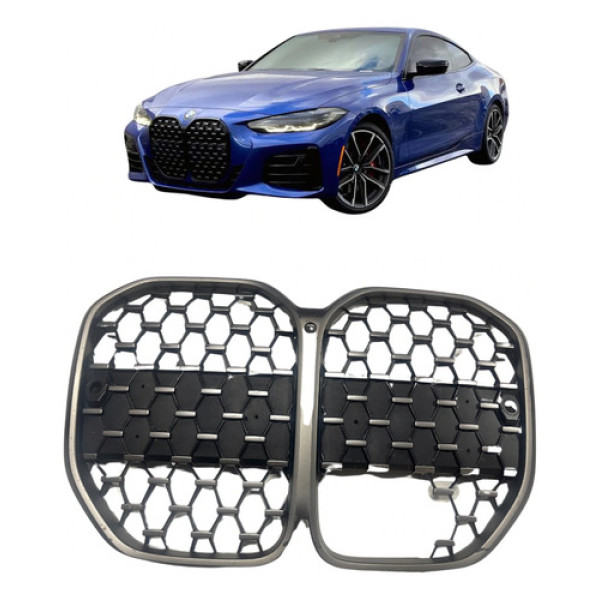 Grade Dianteira Bmw M440i 2021 2022 2023 2024 Cinza Ambos Os Lados