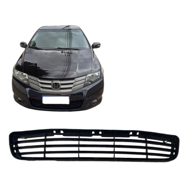 Grade Pára-choque Inf Honda City 2009 2010 2011 2012 Preto Fosco