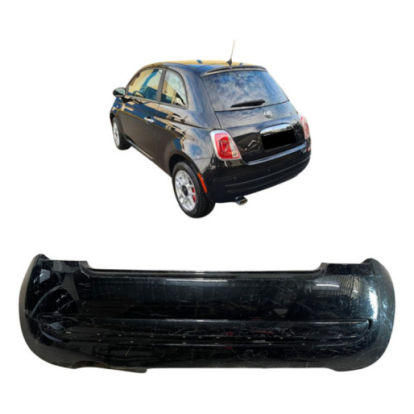 Parachoque Traseiro Fiat 500 2011 2012 2013 Preto