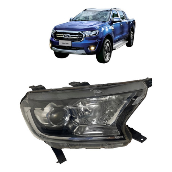 Farol Direito Ranger Xlt S/led 2017 2018 2019 2020 2021 2022 Direito/passageiro