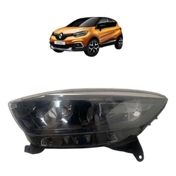 Farol Dianteiro Esquerdo Máscara Negra Captur 2017 A 2021 Esquerdo/motorista