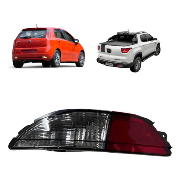 Lanterna Traseira Esquerda Ré Punto 2007/2012 Toro 2016/2024 Esquerdo/motorista Vermelho
