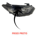 Farol Onix Prisma 2018 Com Led Elétrico Friso Preto Direito  Direito/passageiro
