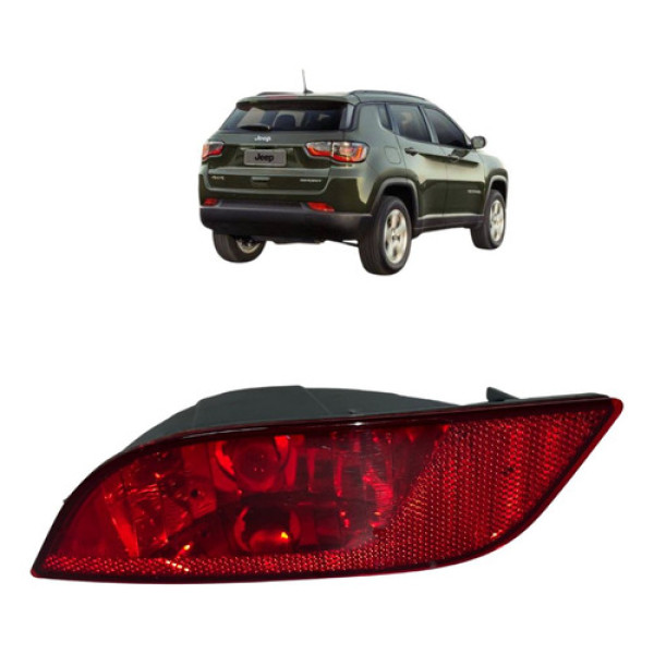 Lanterna Esquerda Parachoque Tras. Jeep Compass 2017 A 2021 Esquerdo/motorista Vermelho