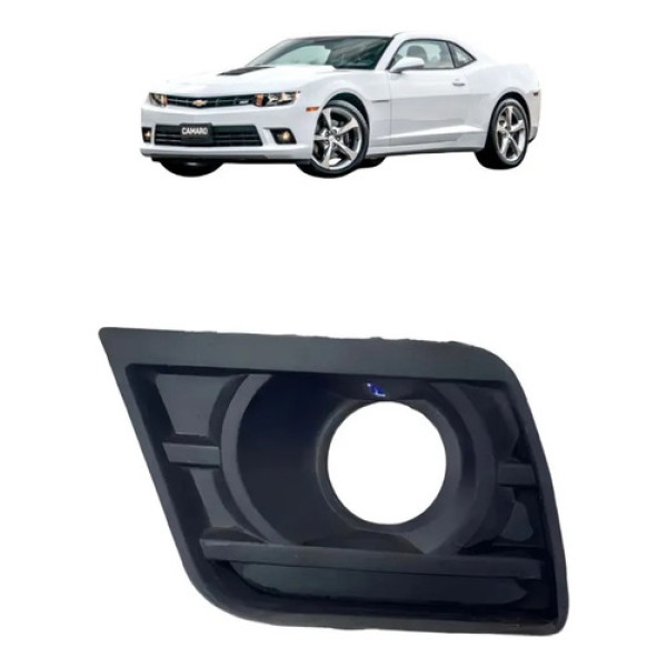 Grade Farol Milha Lado Esquerdo Gm Camaro 2014 Preto Esquerdo