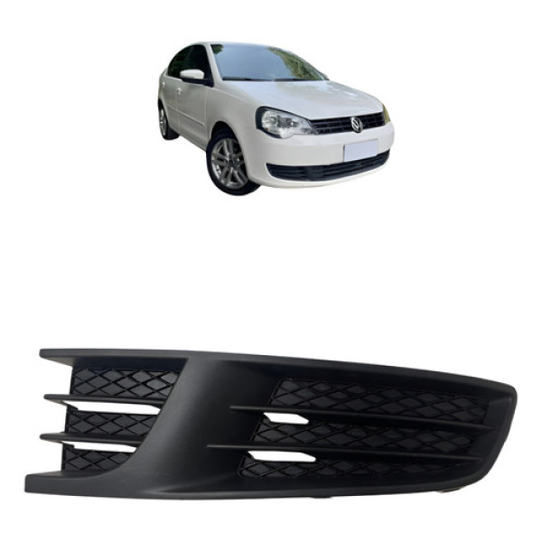 Moldura Farol Milha Esquerdo Polo 2012 A 2015 Preto Esquerdo